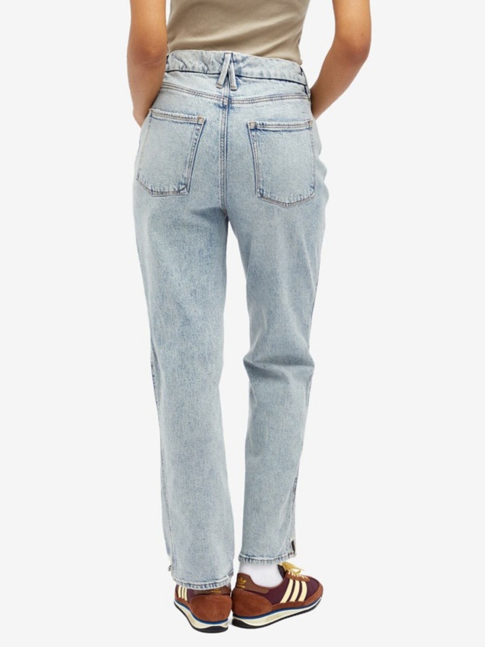 Good American Good Curve Straight Step Jeans in Indigo Wash Size 12/31 - Picture 2 of 10